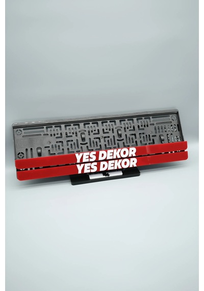 Yes Dekor Yazılı Kırmız Pleksi Araba Plakalığı - 848647940