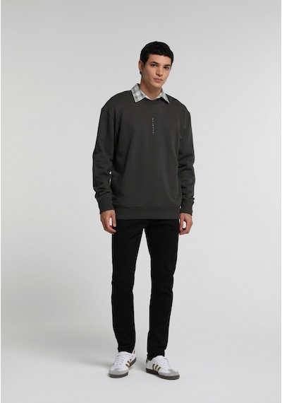 Colin's Colins Relaxed Fit Yuvarlak Yaka Düz Erkek Antrasit Sweatshirt Cl1082251 Q1.v2 Ant