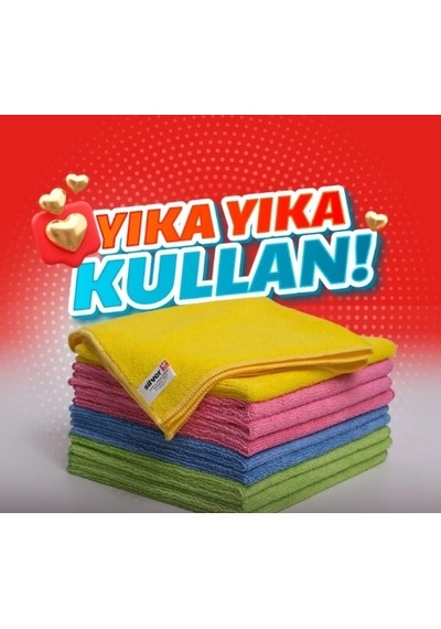 40x40 200 Gr 5 Adet Havlu Temizlik Bezi Pembe-sarı Sarı