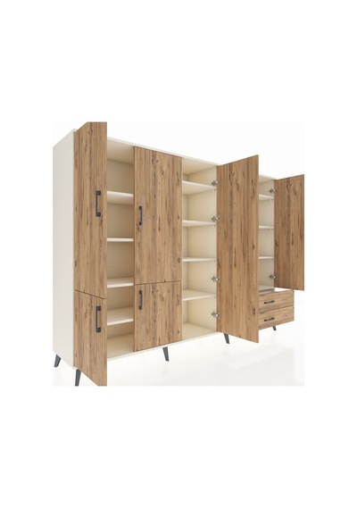 Hyperion Dolap 12 Raflı 2 Çekmeceli 7 Kapaklı 220x44x163 Aytaşı-ç Aytaşı-çam