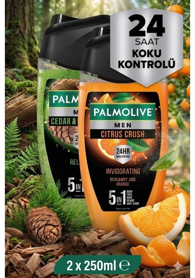 Palmolive Erkek Duş Jeli 2 x 250 ML + Seyahat Kiti