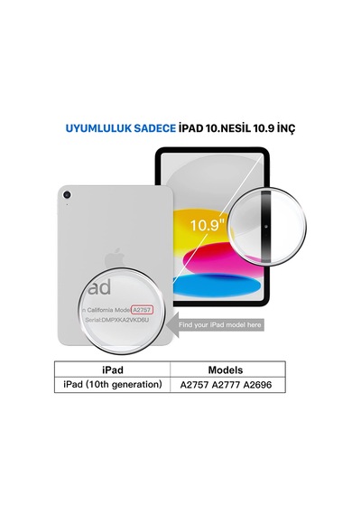 Apple Uyumlu iPad 10. Nesil 10.9 2022 Paper Like Ekran Koruyucu Kağıt Hissi A2696 A2557 A2777