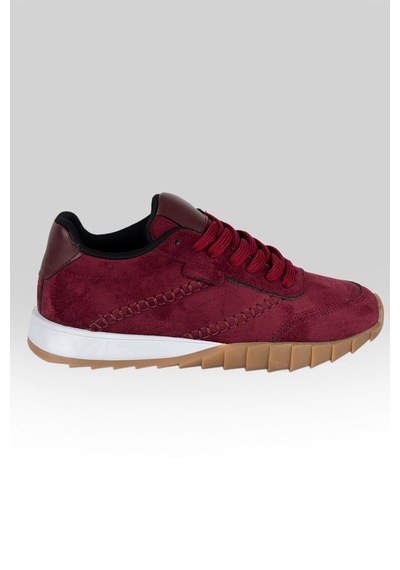 Tw Tonny White New York-048 Deri Spor Yürüyüş Günlük Sneaker Ayakkabı Bordo