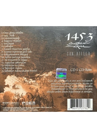 Plak Değildir Cd Dir Cd Can Atilla 1453 Sultanlar Aşkına Cd