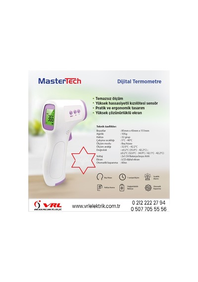 Mastertech Temassız Dijital Ateş Ölçer