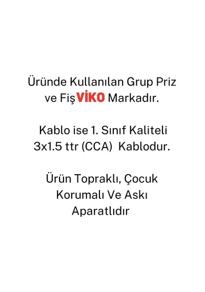 Ekonomik 3'lü Topraklı Çocuk Korumalı Grup Priz 10 Metre Kablo Diğer