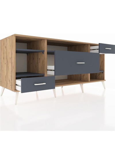 Kronos Konsol 4 Raflı 3 Çekmeceli 176x59x83 Çam-antrasit/antrasit Antrasit/antrasit Kronos Konsol 4 Raflı 3 Çekmeceli 176x59x83 Çam-antrasit/antrasit Antrasit/antrasit