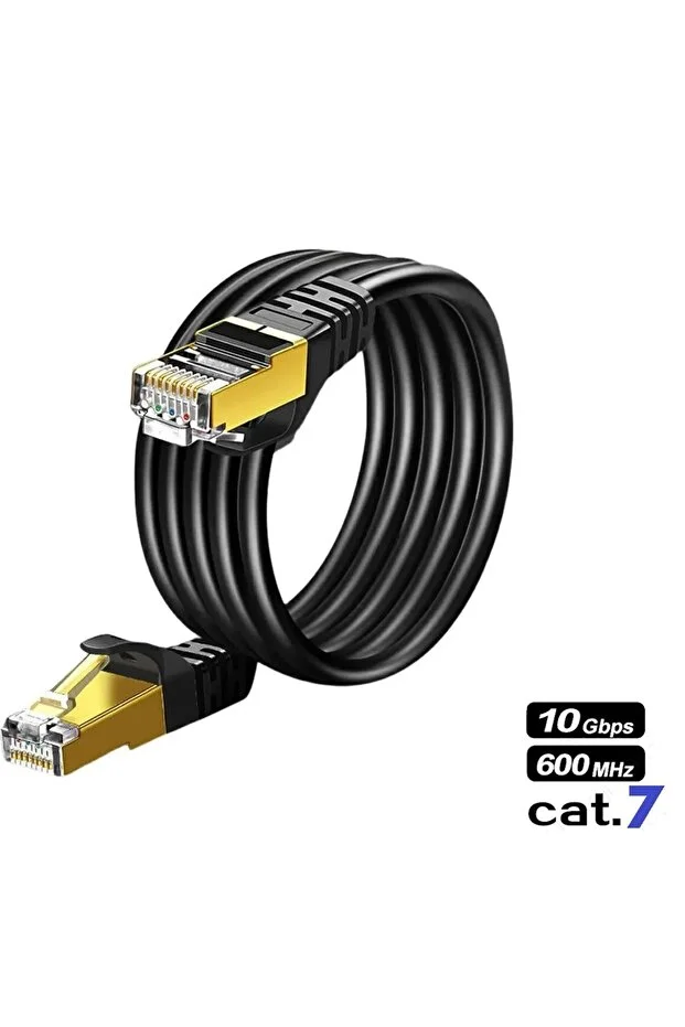 15 Metre Yeni Nesil Cat7 Ultra Hızlı Ethernet Kablosu Yüksek Hız Gigabit Destekli İnternet Kablosu