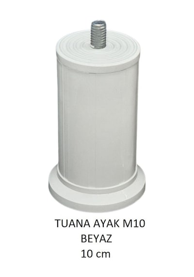 Tuana Ayak 10 cm M10 Cıvatalı Beyaz