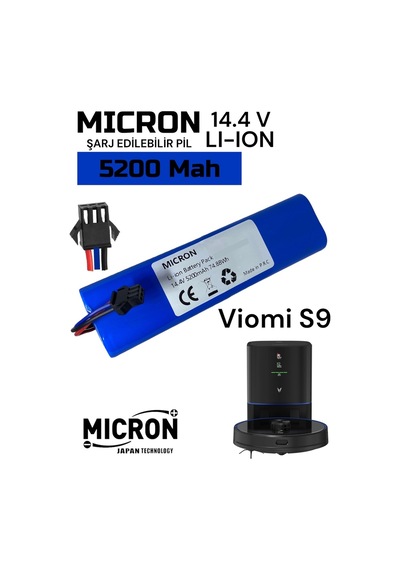 Viomi S9 Uyumlu Robot Süpürge Batarya 14.4v 5200 Mah Li-ion Pil B