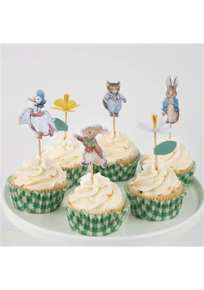 Meri Meri - Peter Rabbit In The Garden Cupcake Kit - Peter Rabbit Bahçede Cupcake Kiti - 24'lü