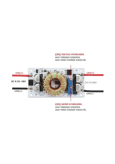 Dc-Dc 10A 250W Voltaj Yükseltici Devre Led Sürücü Converter N11.1992