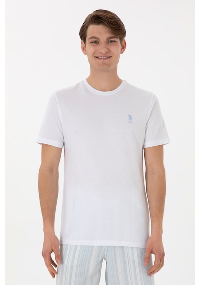 U.S. Polo Assn. Erkek Regular Fit Bisiklet Yaka Beyaz Tişört 50299544-VR013 U.S. Polo Assn. Erkek Regular Fit Bisiklet Yaka Beyaz Tişört 50299544-VR013