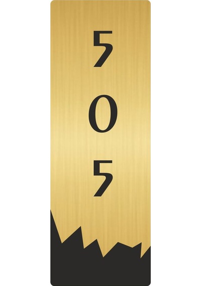 Metal Departman Kapı İsimliği, Yönlendirme Levhası 505 Dikey 10x20 Cm Altın Renk