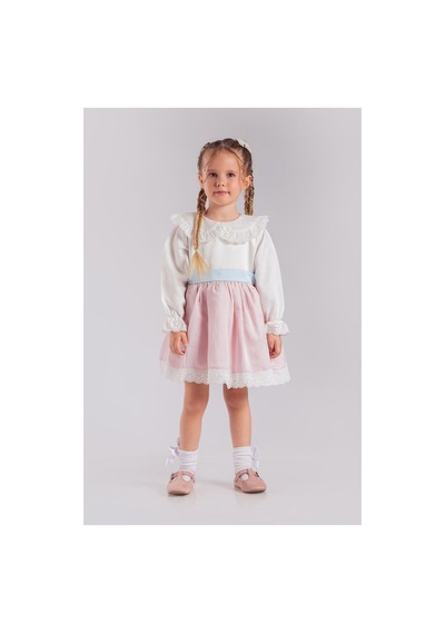 Ketbaby Bebe Yaka Uzun Kollu Kız Bebek Elbisesi Candy Çok Renkli Çok Renkli