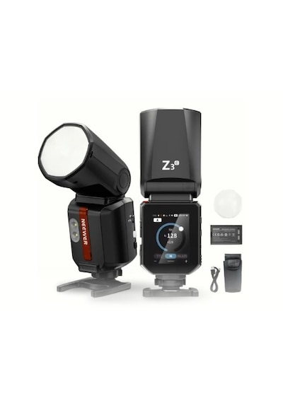 Neewer Z3r-c Canon Uyumlu 100w Yuvarlak Kafa Akülü Tepe Flaşı