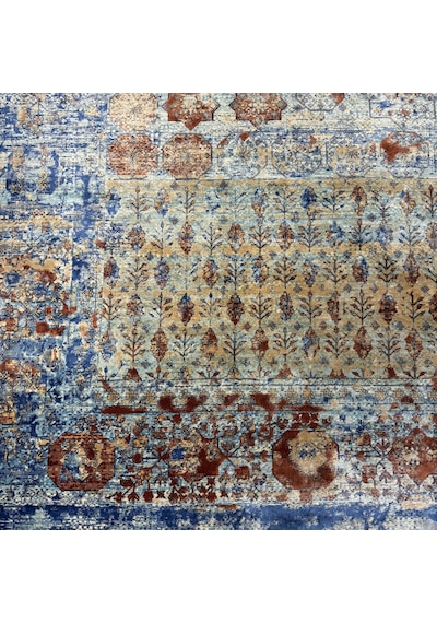 Hoom Rugs Tebriz Tr10 150 Tarak Makina Halısı Mavi Renkli