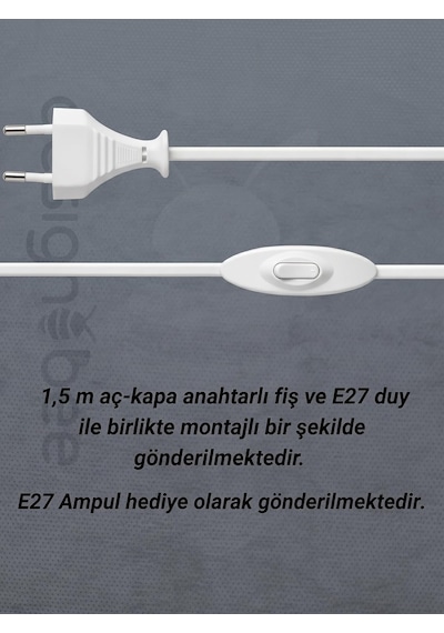 Designobee Krema Plus - Modern Abajur Masa Lambası Gece Lambası - Metal Ayaklı Lamba - Ambiyans Lambası, Dekoratif A Çok Renkli