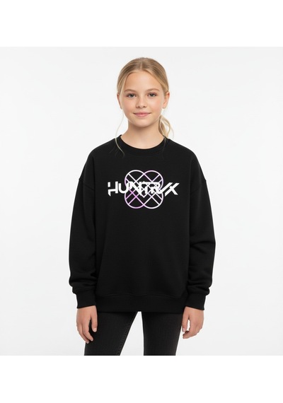 Kpop Kız Çocuk Sweatshirt St09570 Siyah