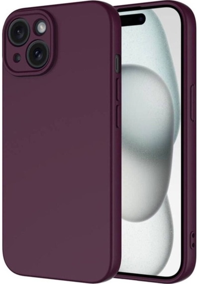 Apple Uyumlu iPhone 15 Plus Kılıf Zore Mara Lansman Kapak Koyu Mor