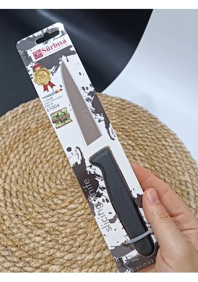 Sürmene 61004 Mutfak Bıçağı 9,50 Cm Siyah Çok Renkli