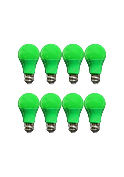 8 Adet Osaka 10w Yeşil Işık E27 Duylu Kalın Duy Led Ampul