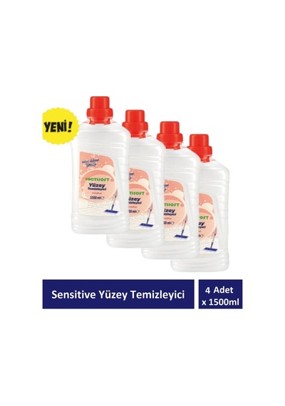 Sensitive Yüzey Temizleyici 4 Adet X 1500 Ml 4'lü Set
