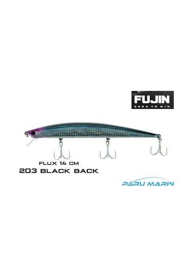 Fujin Flux 140mm 18gr Floating Maket Balık 203 Black Back