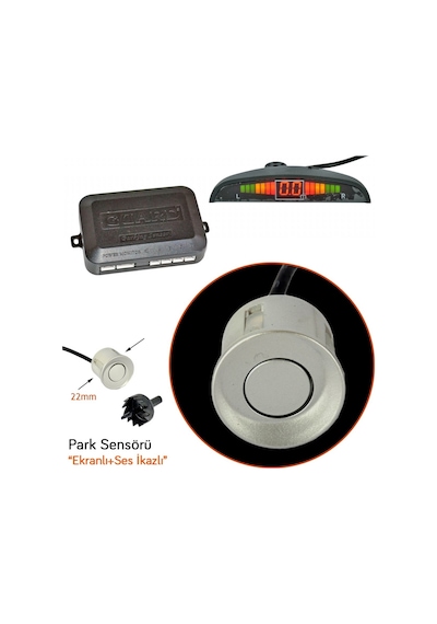 Guard Park Sensörü Led Ekranlı Ses İkazlı Silver
