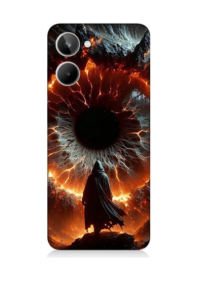 Realme 10 Uyumlu Ateş Çemberi Desenli Silikon Kılıf