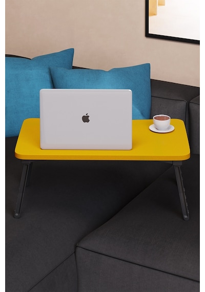 Intergo-Eticaret Renkli Laptop Sehpası Katlanabilir Yatak Koltuk Üstü Kahvaltı Bilgisayar Sehpası