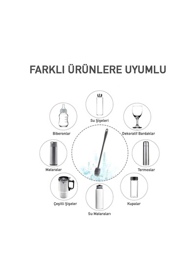 Biberon Fırçası Biberon Temizlik Fırçası Silikon Fırça Şişe Temizleme Matara Temizleme Biberon Temizleme Emzik