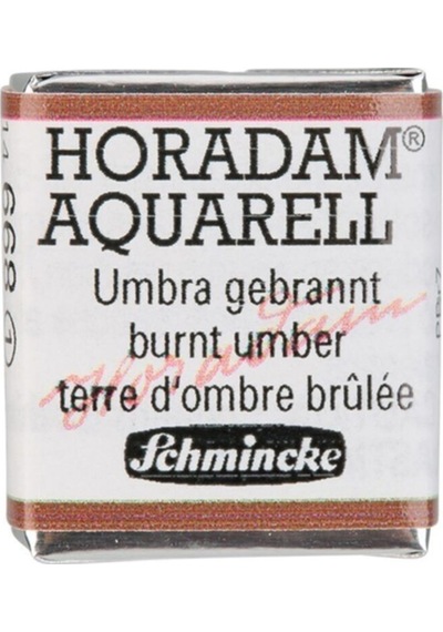 Schmincke Horadam Aquarell Artist Sulu Boya Burnt Umber Yarım Tablet