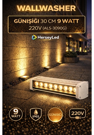 Alles Wallwasher Günışığı 30 Cm 9 Watt 220v Gün ışığı