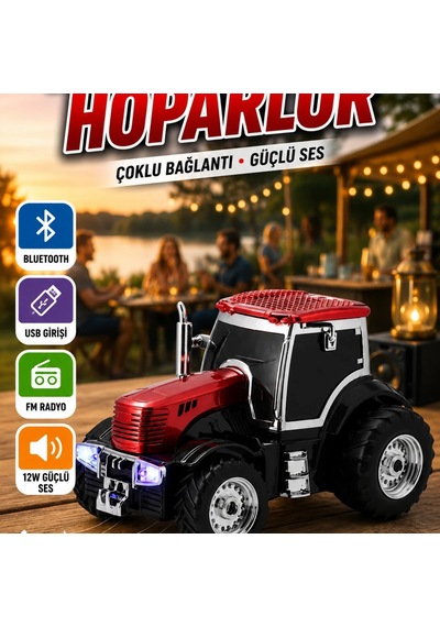 Retro Tasarımlı Bluetooth Hoparlör 12w Kablosuz Müzik Çalar Fm Radyo Tws Destekli