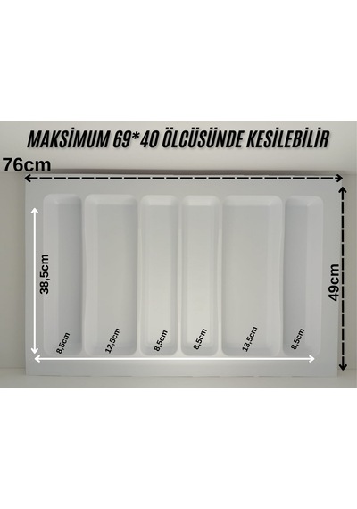 75x49 Cm. Beyaz Kaşıklık Ve Kepçelik 2'li Set 69x41 Cm'e Kadar Kesilebilir - 75x49byz-set Beyaz