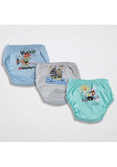 Storybaby - 3lü Erkek Alıştırma Külodu - Ayılı Set