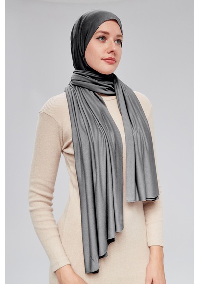 Kadın Tesettür Luxury Penye Şal Füme