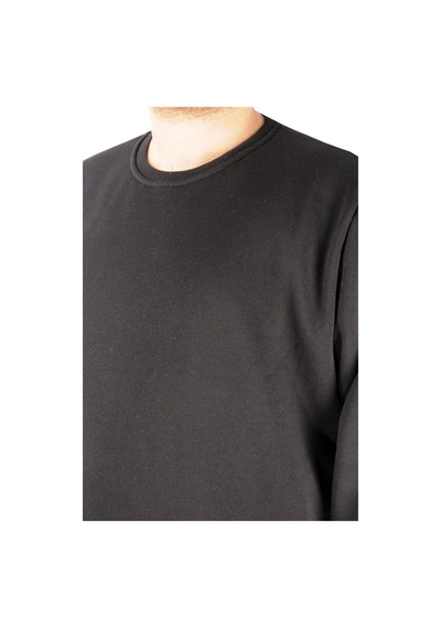 Mode Xl Erkek Sweat Bis Yaka Recycle B20531 Siyah 001