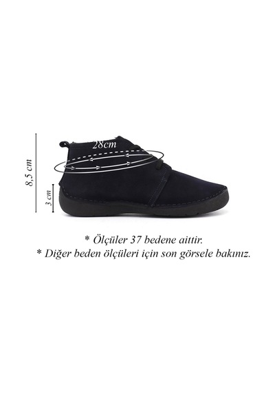 Gönderir Gönderi R Kadın Lacivert Süet Bağcıklı Hakiki Deri Comfort Bot Dkzb02842661