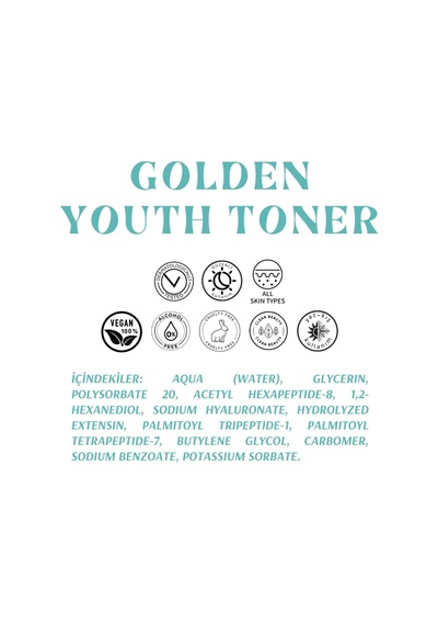 Hyaluronik Asit Içeren  Gençlik Toner - Golden Youth Toner