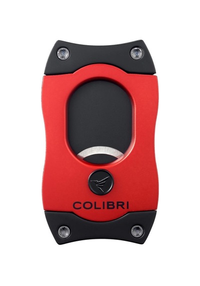 Colibri Siyah-Metalik Kırmızı S-Cut Düz Puro Kesici