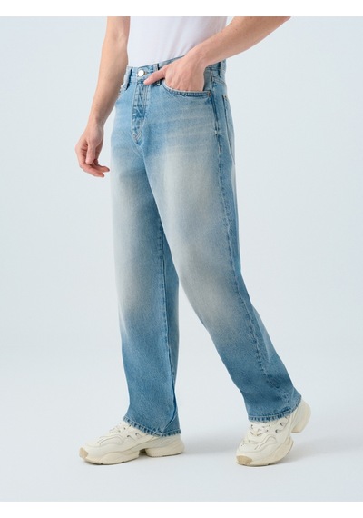 Loose Baggy Fit Erkek Pantolon Denim
