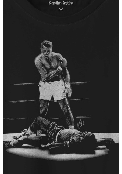 Muhammed Ali Box Say What Is My Name Baskılı Tişört Unisex T-shirt 001