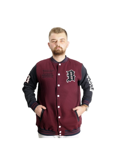 Mode Xl Büyük Beden Erkek Kolej Mont Brooklyn 23627 Mürdüm 001
