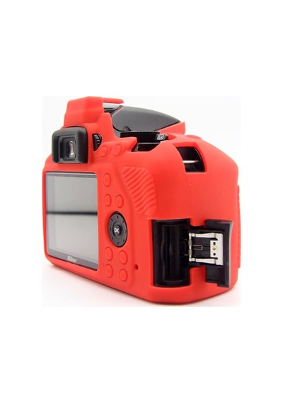 Sanger Silikon Kılıf Nikon D3500 Uyumlu Kırmızı