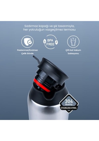 Porsima 2125 Dailyserve Çift Katmanlı Paslanmaz Çelik Termos Çay Termosu Su Termosu 3lt Çok Renkli