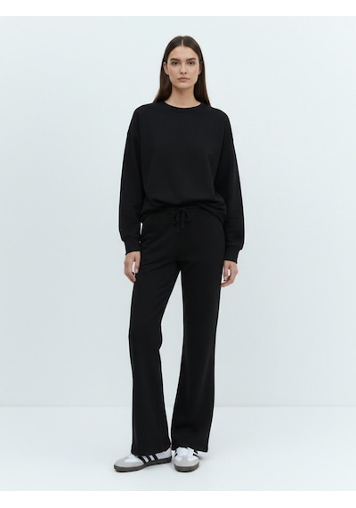 Flare Paça Basic Lacivert Eşofman Lacivert