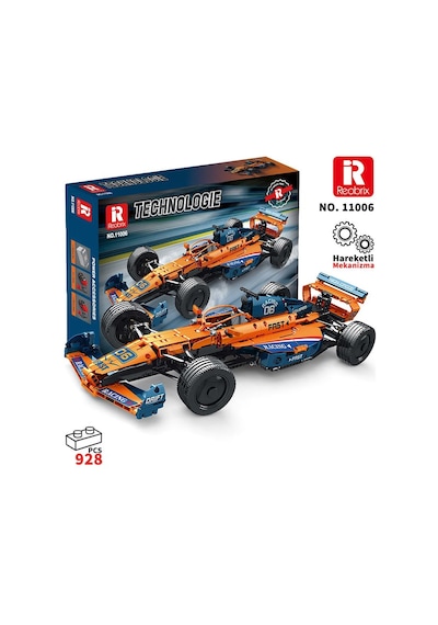 Reobrix Technic 11006 Mclaren Formula F1 Araba Yaratıcı Yapı Blok Seti Building Blocks - 928 Parça