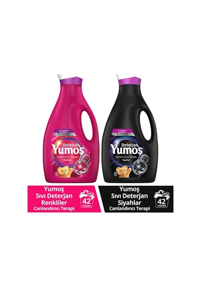 Yumoş Siyah Ve Koyu Renkli Giysiler İçin Deterjan 2520 Ml Renkli 2950 ML